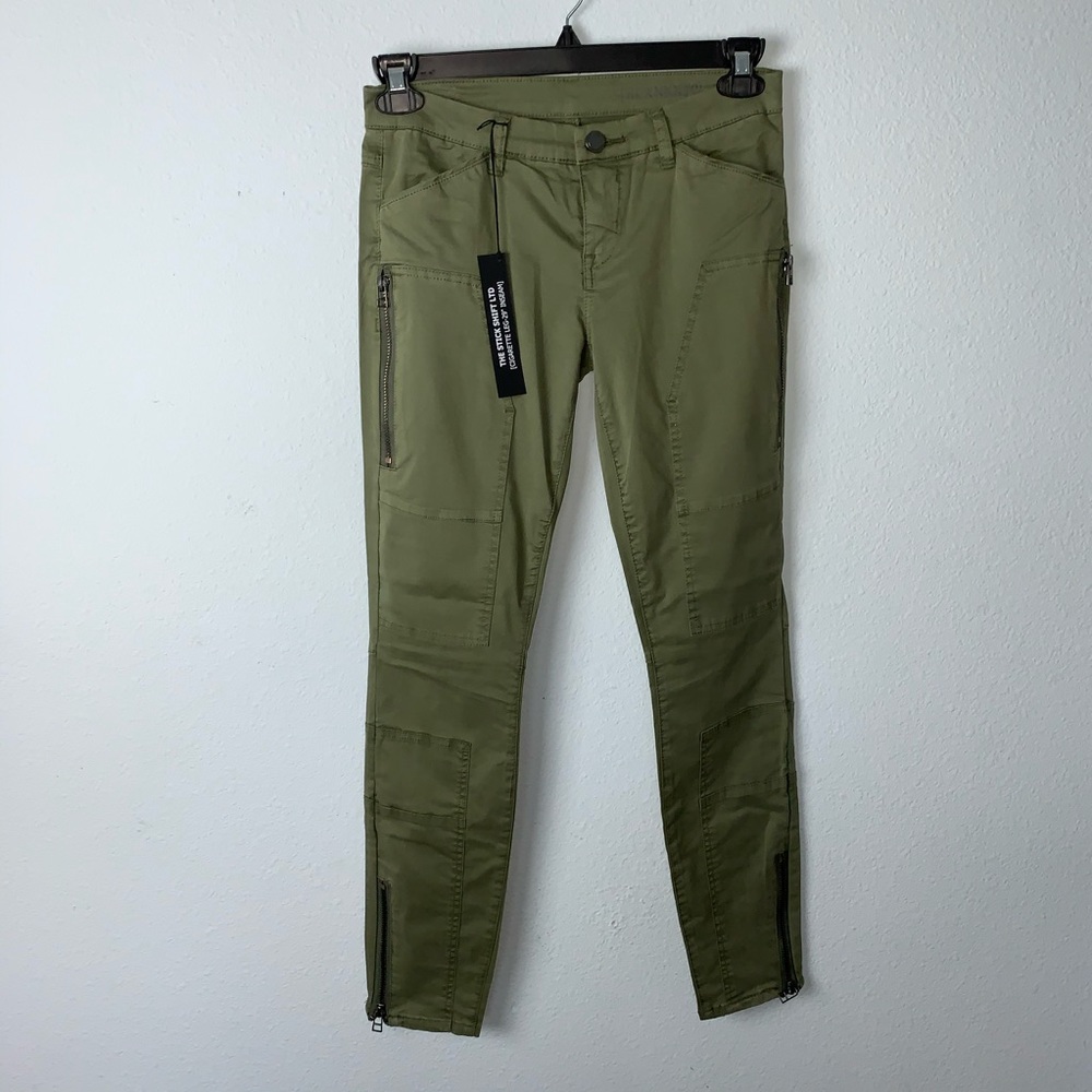 NWT BlankNYC Utility  green skinny pants Size 25
